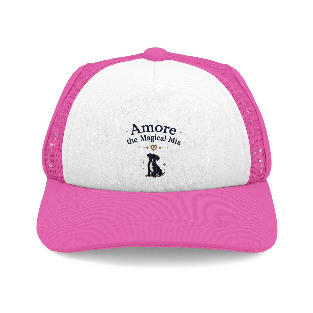 Dog Foam Trucker Hat Amore the Magical Mix Signature