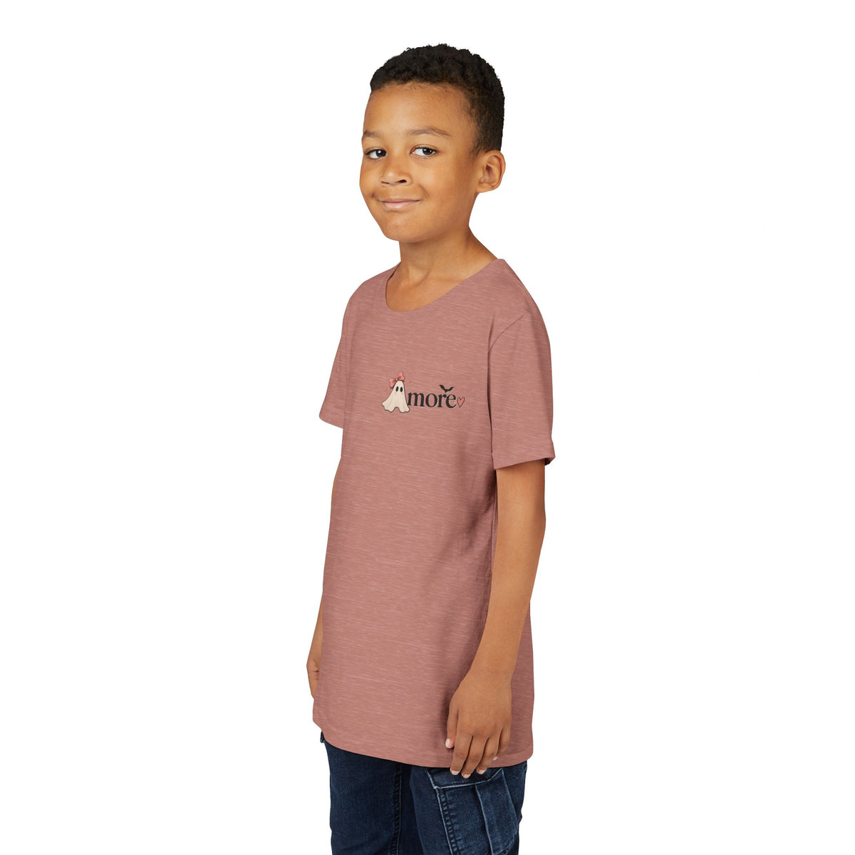 Youth Tee 'Amore' Puppy Ghost Graphic Shirt (Boo-tiful Pup Back)