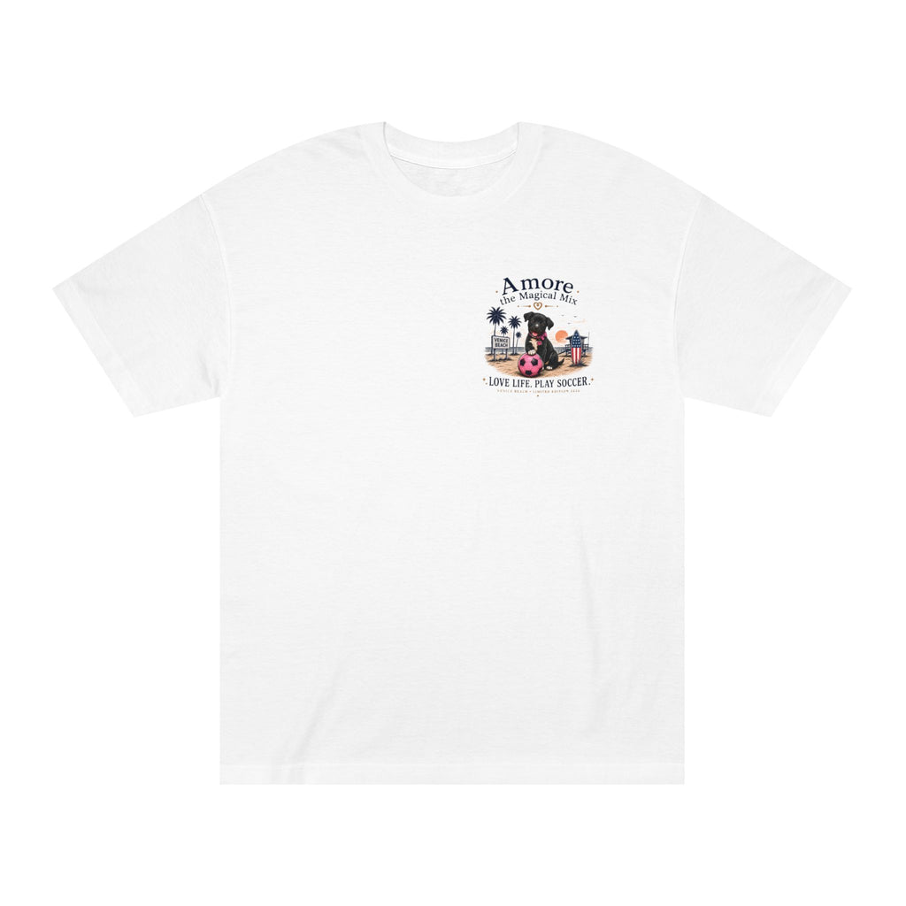Soccer Dog Tee — "I Came for Soccer, I Left with Magic" Venice Beach T‑Shirt