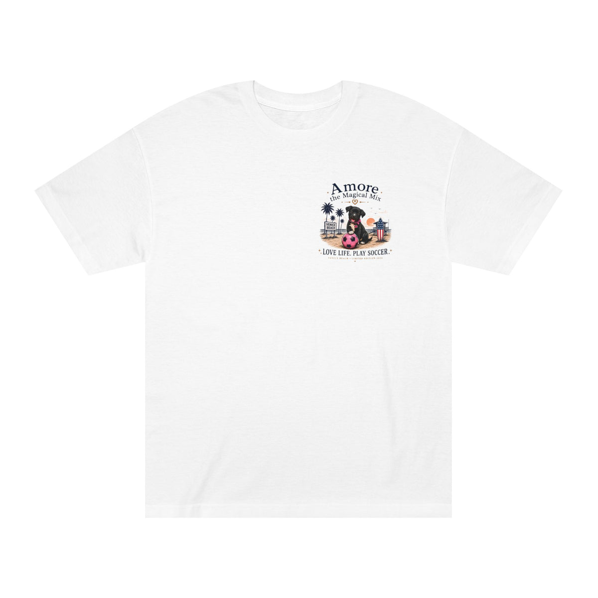 Soccer Dog Tee — "I Came for Soccer, I Left with Magic" Venice Beach T‑Shirt
