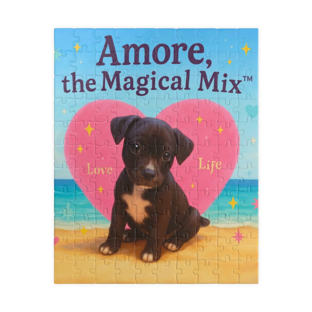 Puzzle 110-1014pc Amore the Magical Mix Children's Book Cover design