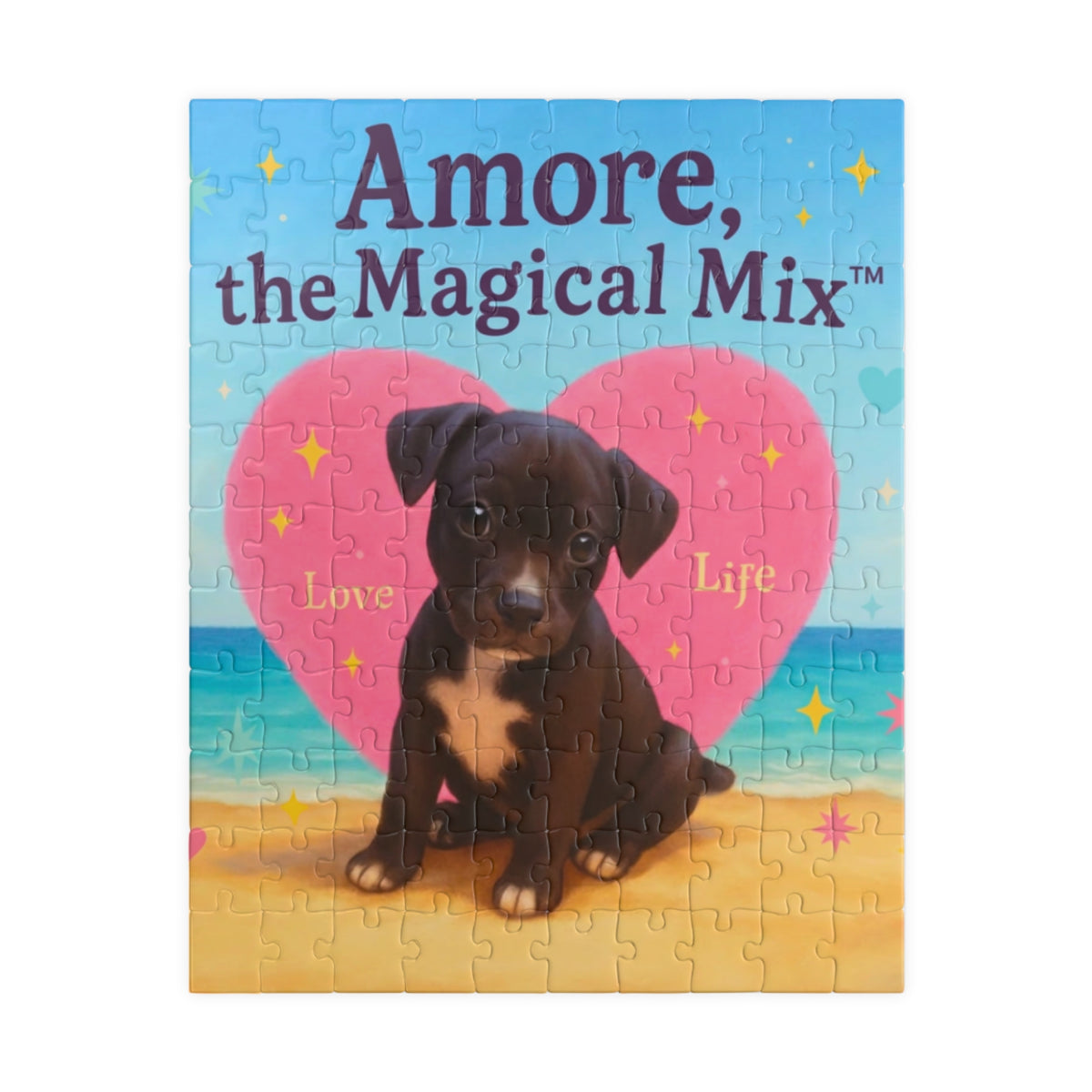 Puzzle 110-1014pc Amore the Magical Mix Children's Book Cover design