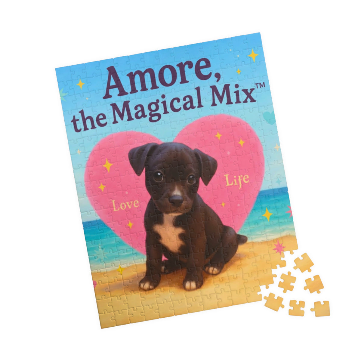 Puzzle 110-1014pc Amore the Magical Mix Children's Book Cover design