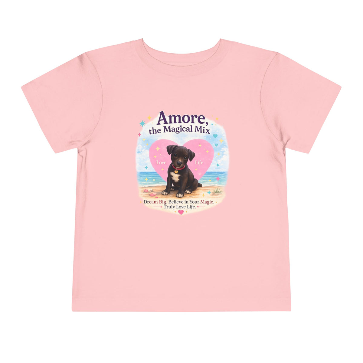 Toddler Tee "Amore the Magical Mix" Puppy Love Beach Shirt