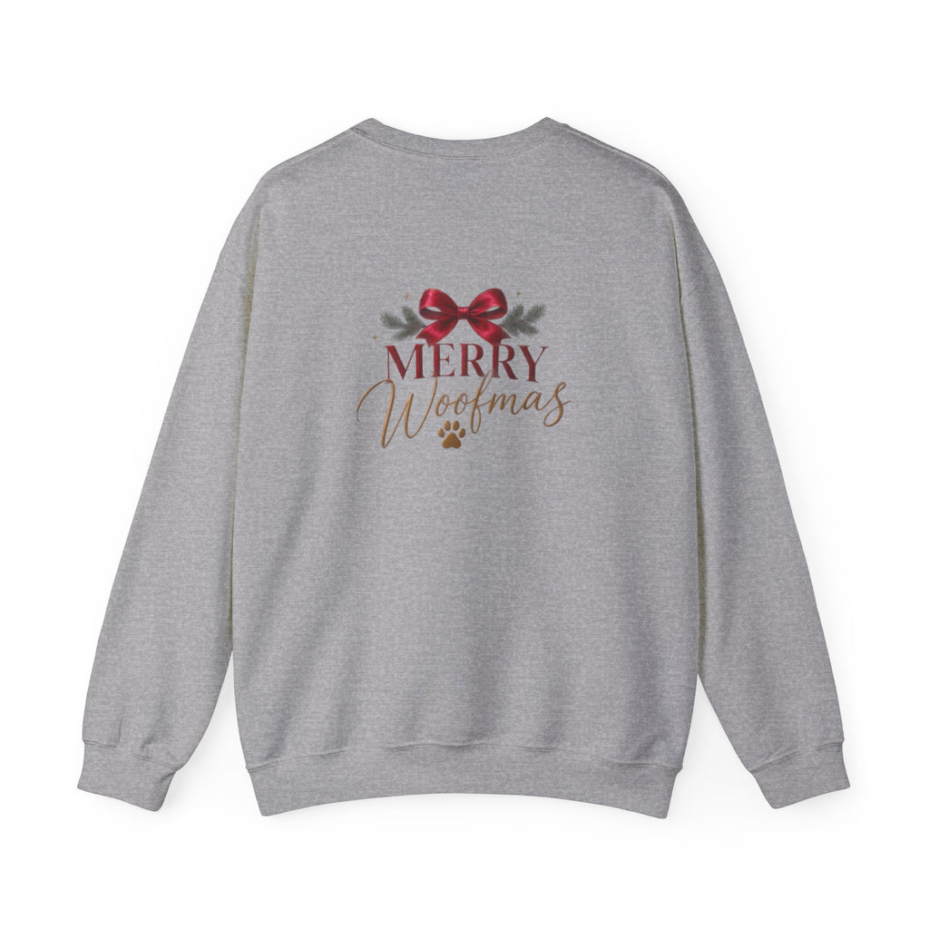 Peace Love Paws Merry Woofmas Christmas Dog Lover Crewneck Sweatshirt