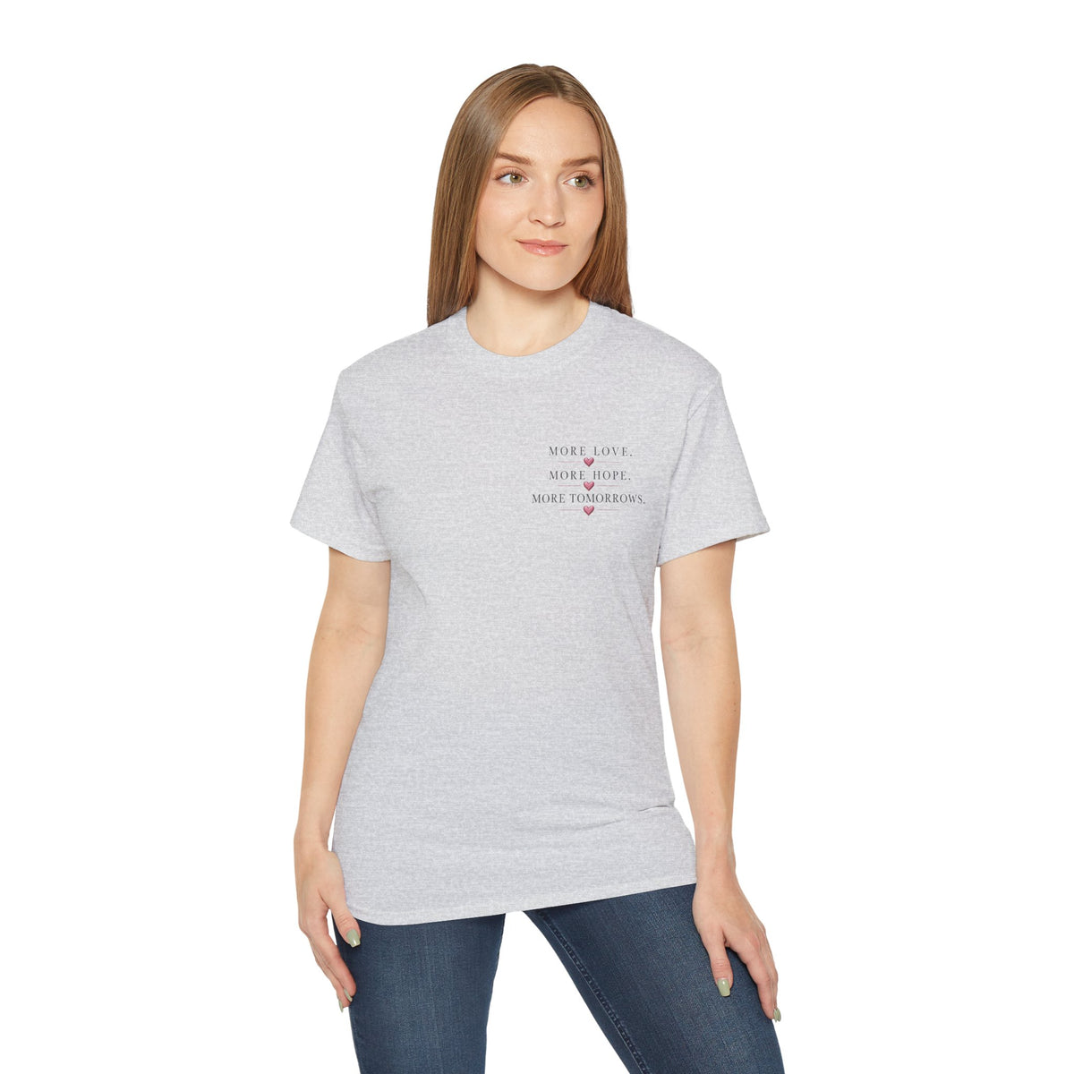 Team Amore Tee — "More Love, More Hope, More Tomorrow" Breast Cancer Awareness Shirt