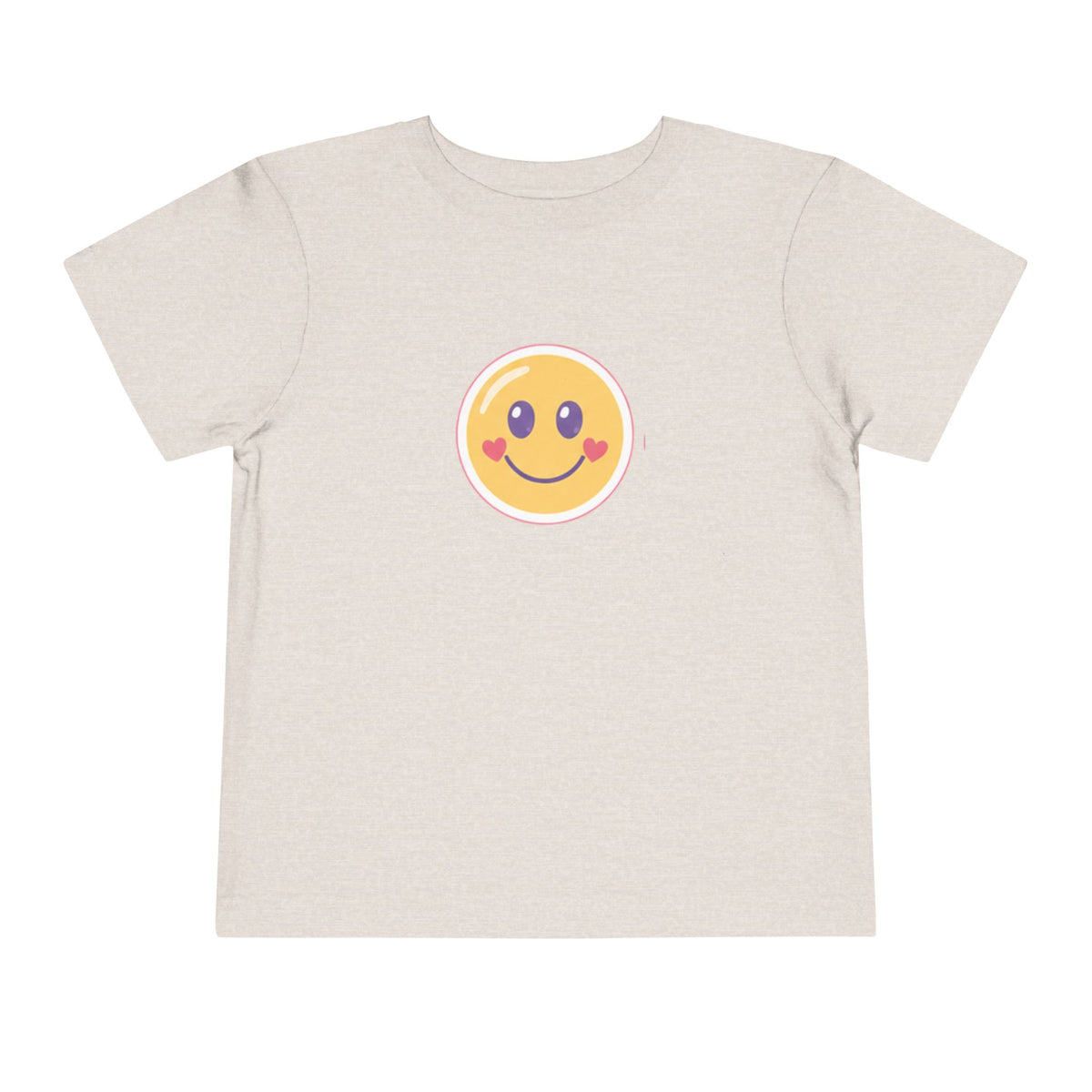 Toddler T-Shirt Smiley Face Be Happy. Be You. Backprint