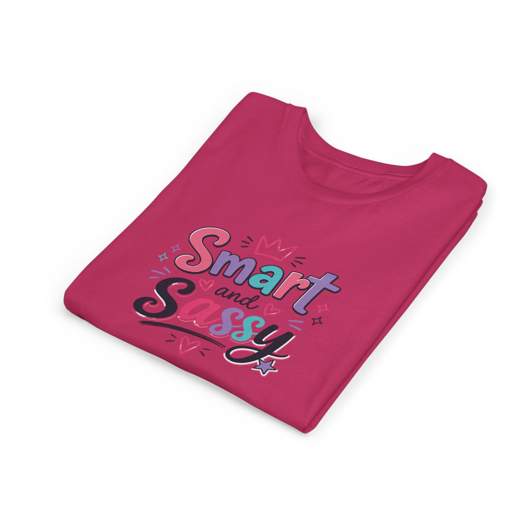 Youth Girls Smart and Sassy Pink & Purple Amore Graphic T-Shirt